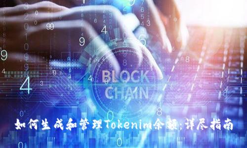 如何生成和管理Tokenim余额：详尽指南